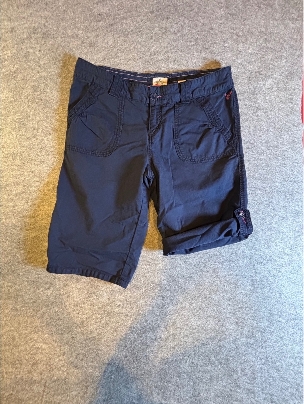 Y2K American Eagle Outfitters Navy Blue Casual Shorts Size 12